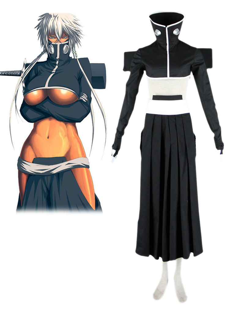 Bleach Tear Halibel Black Kimono Cosplay Costume